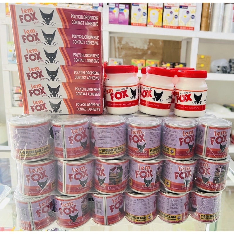 

LEM FOX KALENG 70g , PUTIH 150g, LEM PLUS/ODOL