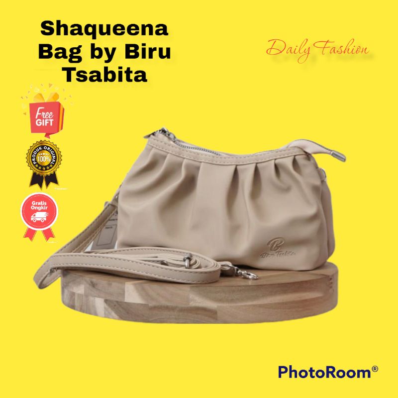 SHAQUEENA BAG BY BIRU TSABITA BAHAN CHOCOLY ANTI AIR WATERPROOF PREMIUM TALI PANJANG