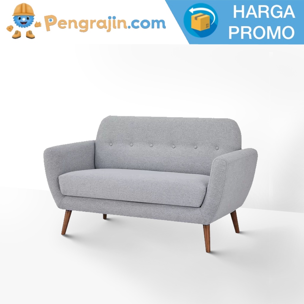 Sofa busa minimalis Cutshall Round Arm Loveseat