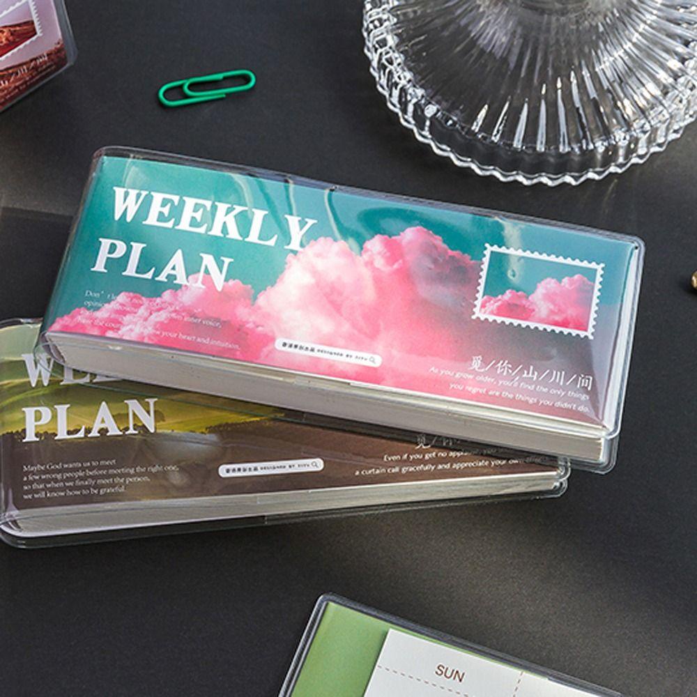 Mxbeauty Memo Pads DIY Scrapbook Portable Find Your Mountains and Rivers Series Buku Jadwal Hard Cover Alas Tulisan Paket Mingguan