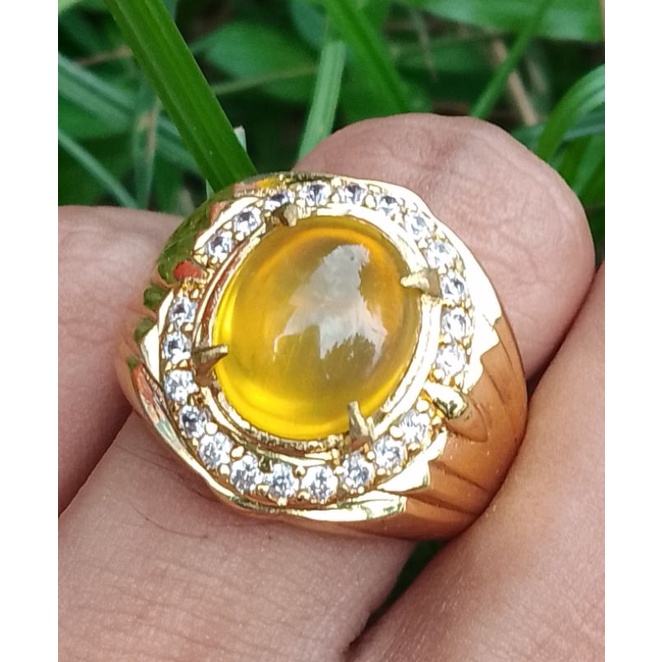 Jual Cincin Batu Permata Oval Cet Aye Kristal Original Shopee Indonesia