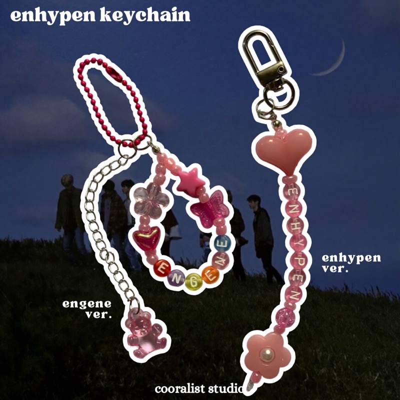 Enhypen &amp; Engene keychain / gantungan kunci beads aesthetic