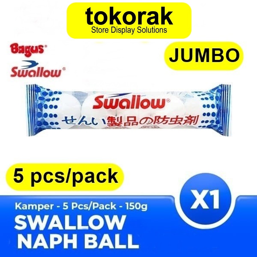 SWALLOW JUMBO NAPHTHALENE BALL ISI 5 BOLA KAMPER BARUS TOILET