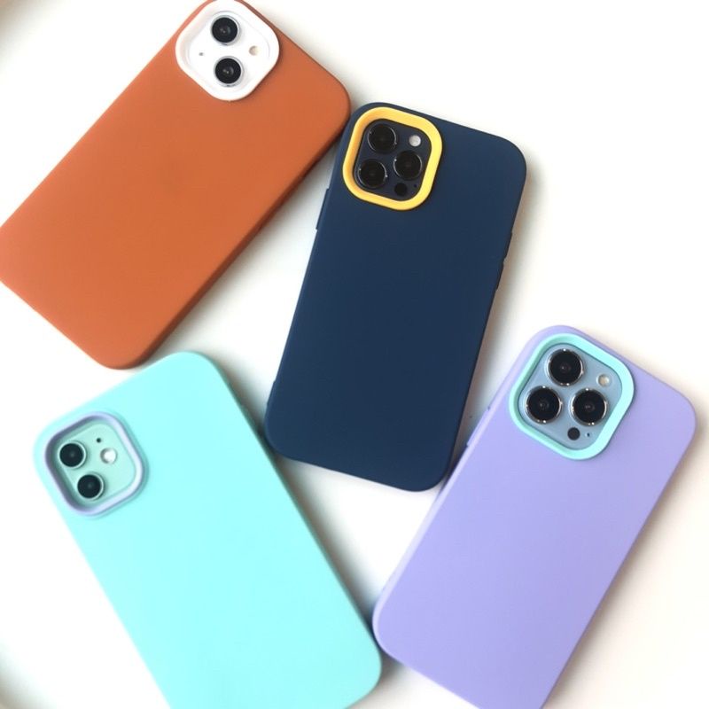 CASE IPHONE 6 6S 6G 7 8 PLUS 6+ 6S+ 7+ 8+ SOLID DUAL COLOUR SOFTCASE FULL COVER SOFTCASE ARMOR DEFENDER SHOCKPROOF PASTEL 3 in  1LIQUID SILICONE CASE 3in1 ANTISHOCK CASING