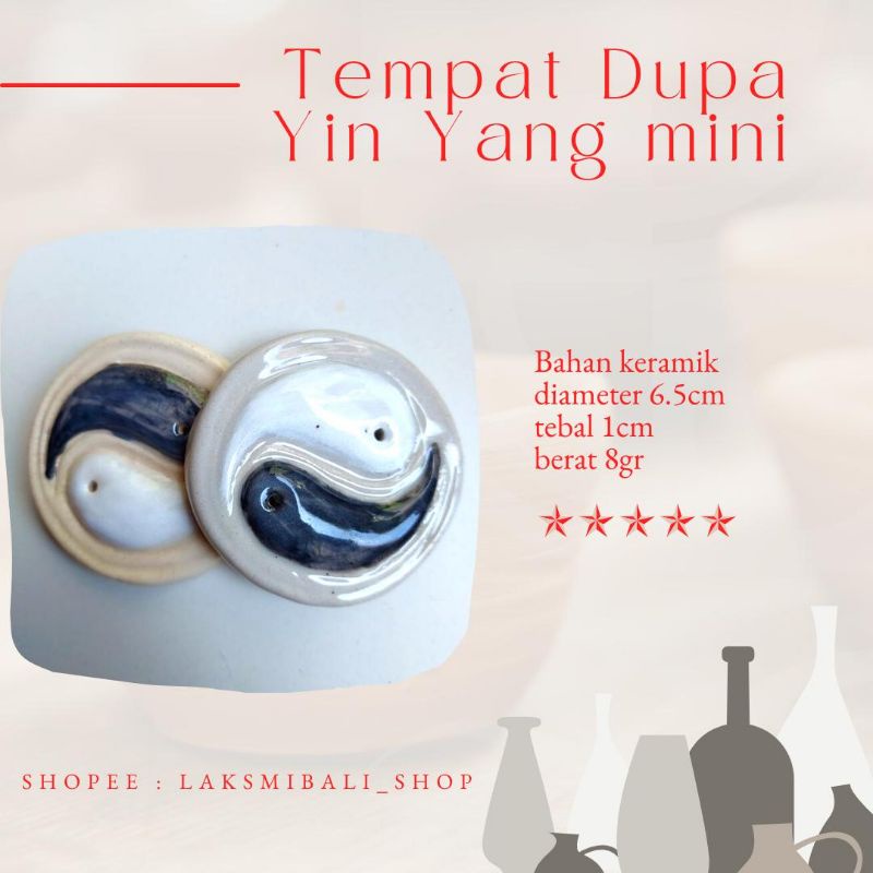 Tempat Dupa Hio Aromatherapi Keramik Yin Yang Mini