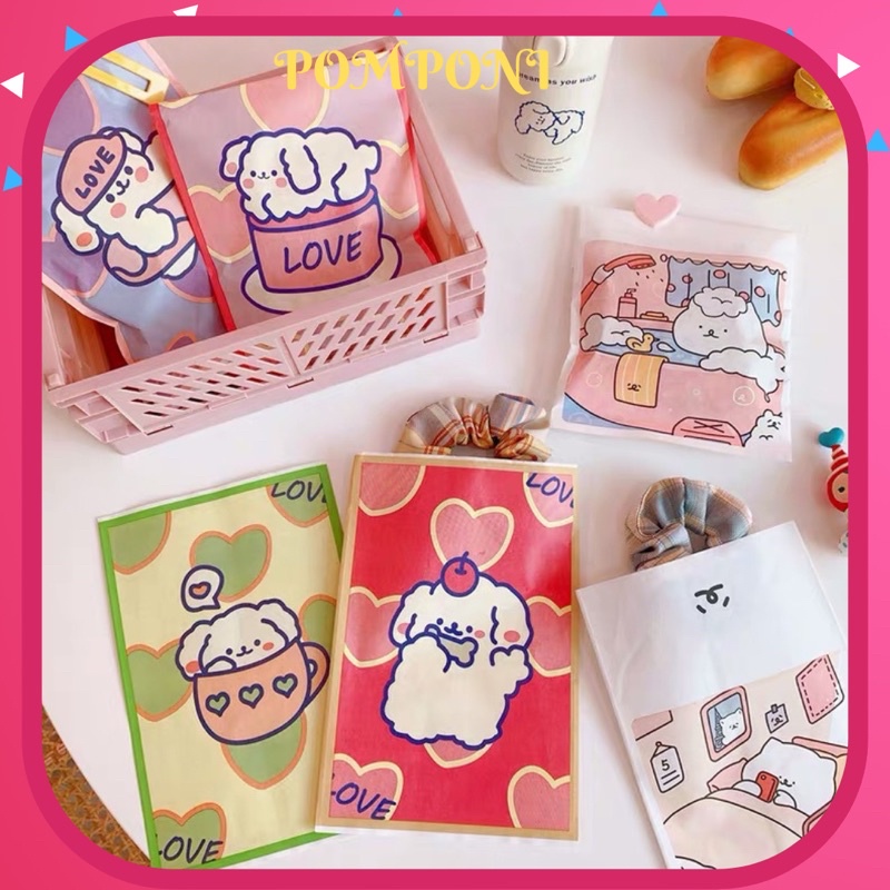 

Pomponi Paper Bag Mini Ins Korea Amplop Kawaii Cute Gift Bag RT39