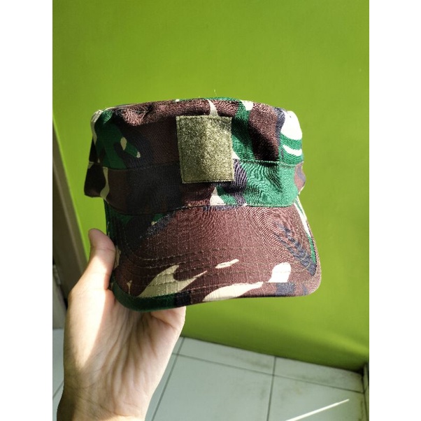 Topi PDL TNI / Topi Pet Komando bahan Panca Produksi