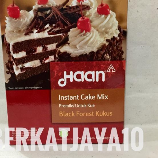 

9.9 STOK READY Haan Instant Cake Mix Black Forest Tepung Premix Blackforest 400 gr grosir