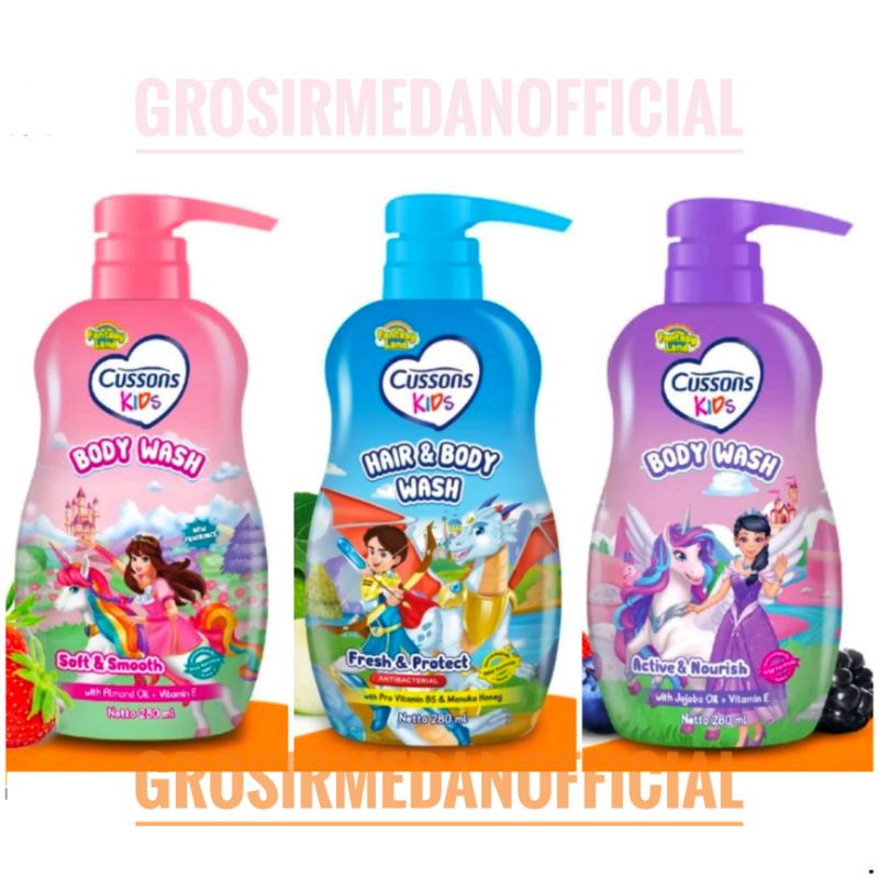 CUSSONS KIDS BODY WASH 280 ML - SABUN MANDI ANAK DENGAN AROMA HARUM MENYEGARKAN
