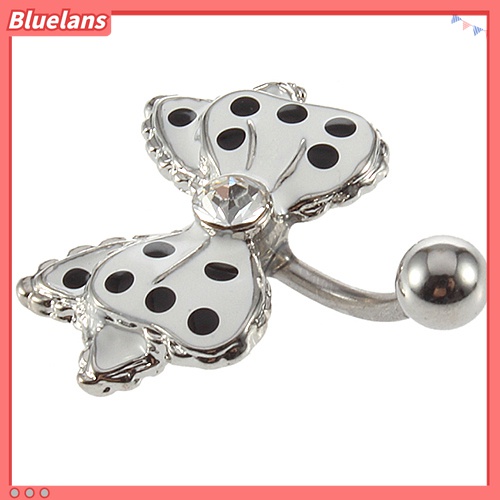 Cincin Tindik Pusar Desain Pita Motif Polkadot Untuk Wanita