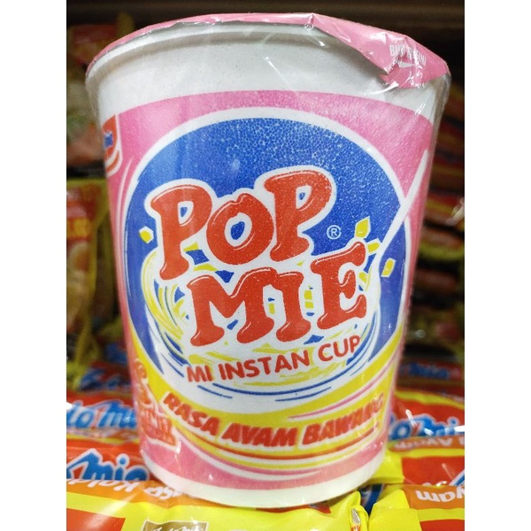 

Indomie Pop Mie Mi Instan Cup rasa ayam bawang