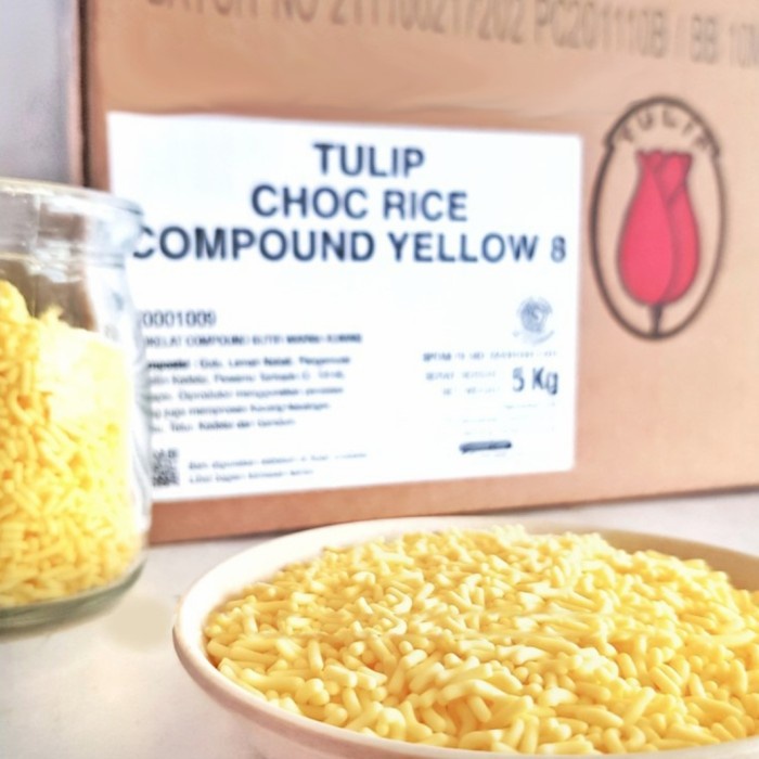 

TULIP Sprinkle Cup Cake Topping Mesis Kuning Choco Rice YELLOW 5kg