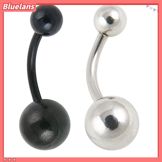 Bluelans Surgical Stainless Steel Ball Barbell Belly Navel Ring Button Body Piercing