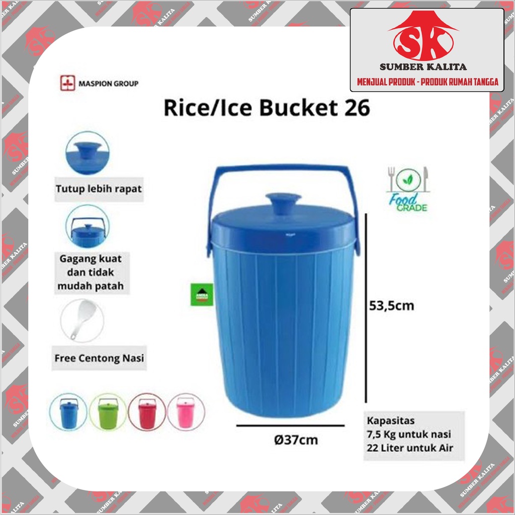 Termos Nasi Termos Es 26 Liter Rice Bucket Maspion
