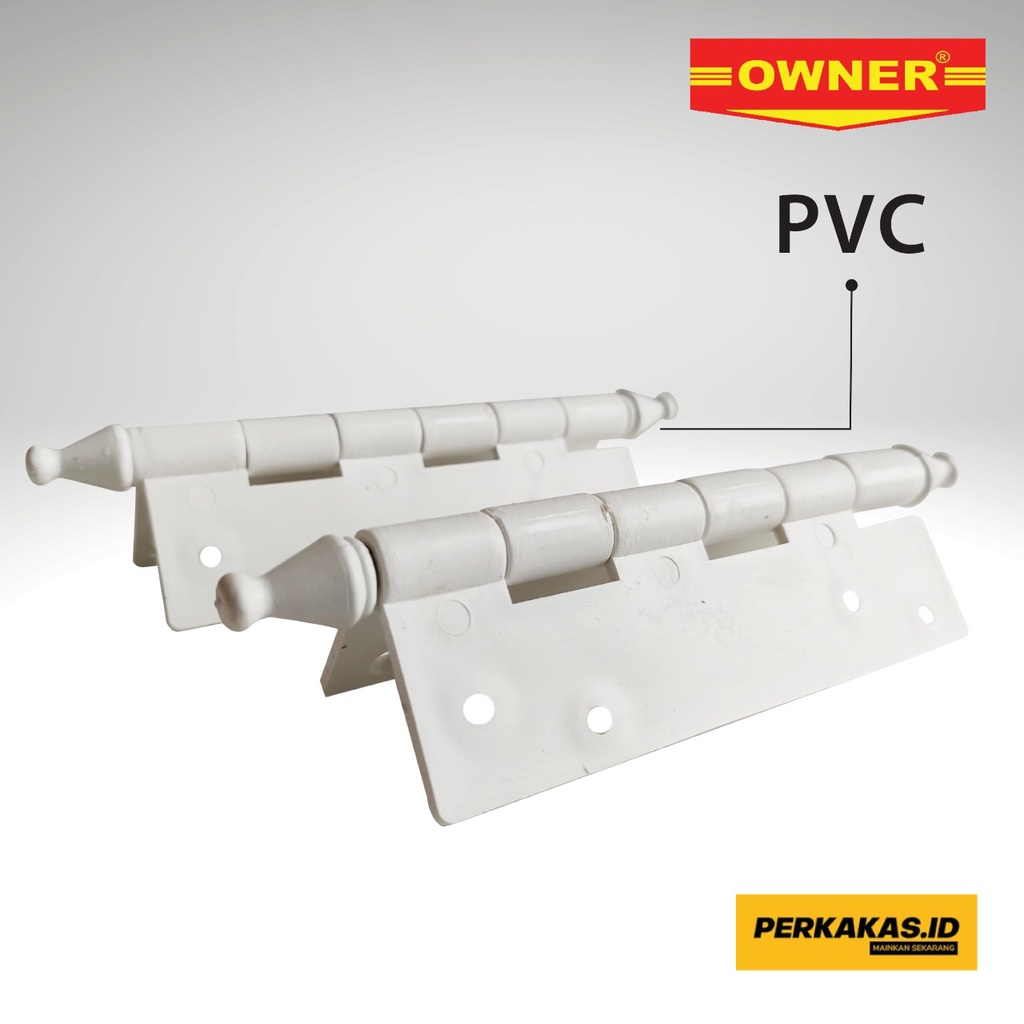 Engsel Pintu Kamar Mandi PVC Putih 4 Inch OWNER