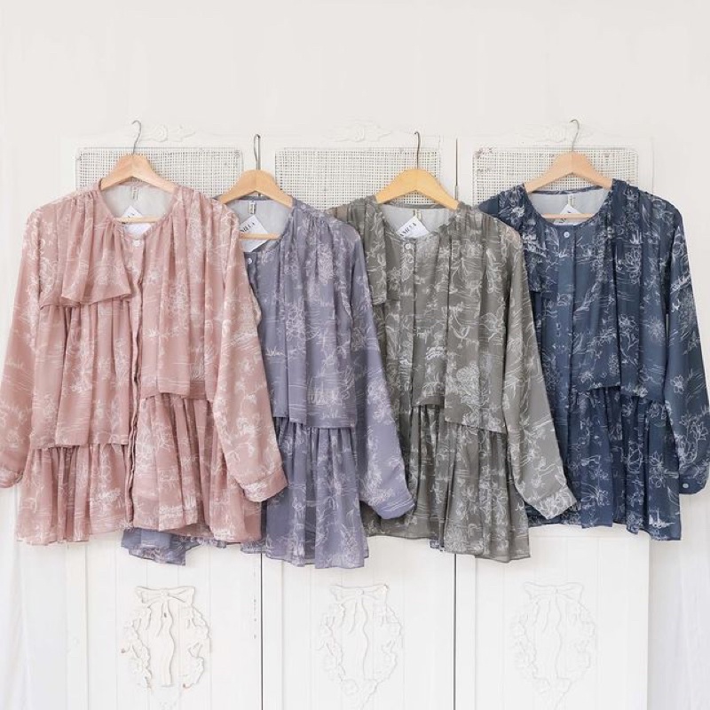 TUDEJUL BLOOM BLOUSE VH VANILLAHIJAB