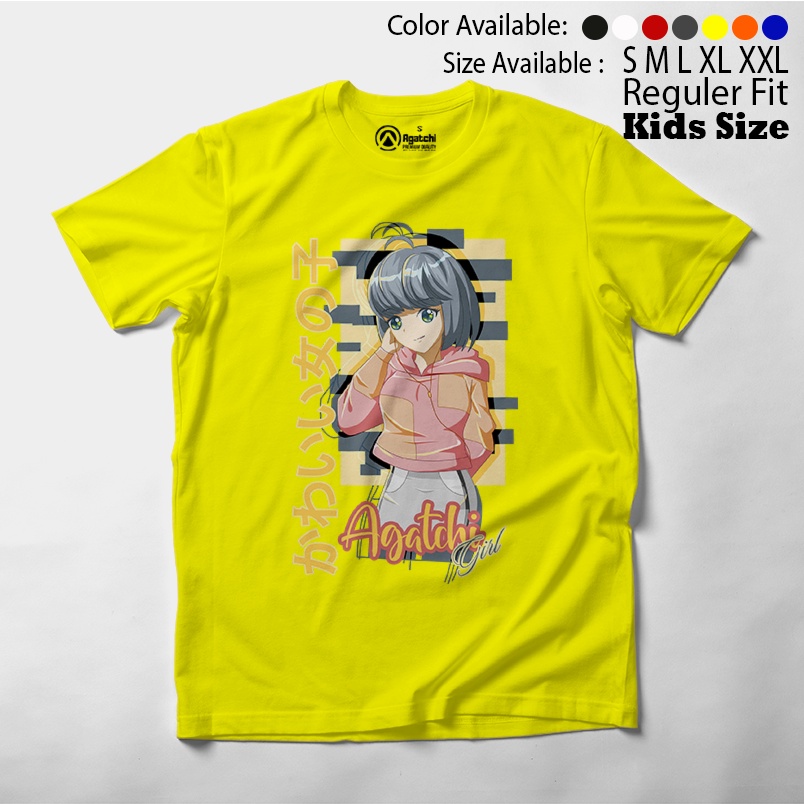 Kaos Atasan Anak Perempuan Motif Anime Pink Jacket Gril