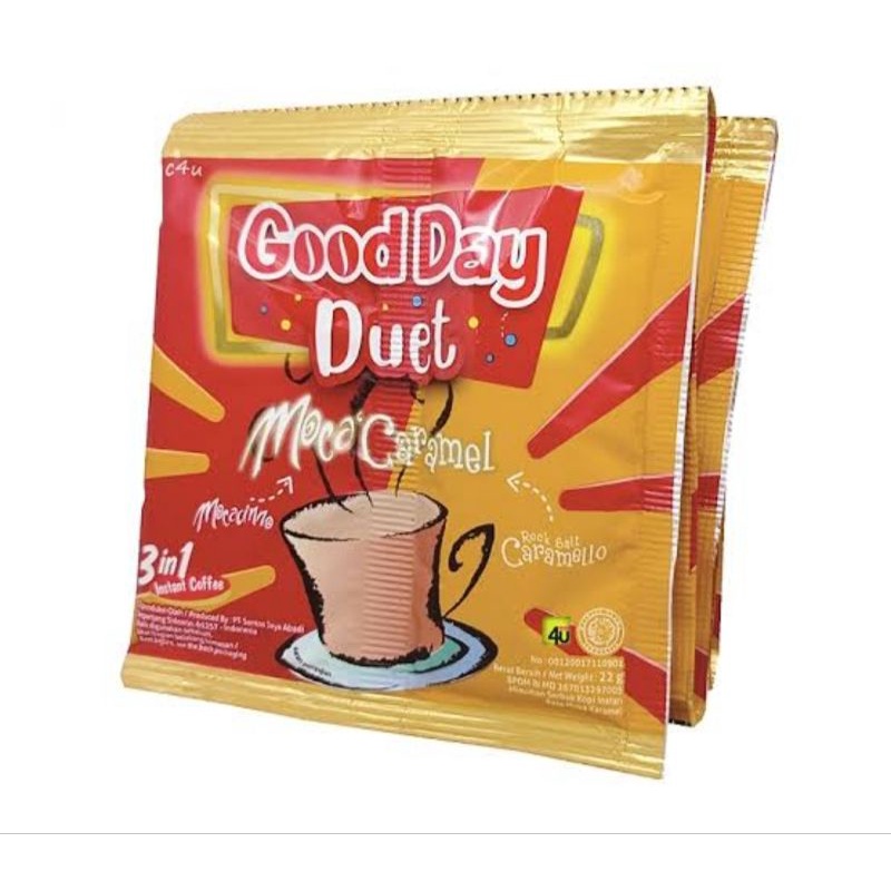 

GOODDAY DUET MOCA CARAMEL 1 RENTENG ISI 10 SACHET KOPI GOOD DAY KAPAL API