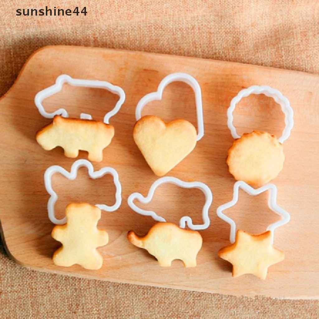 Sunshine 6Pcs Cetakan Pemotong Adonan Kue Fondant Untuk Baking