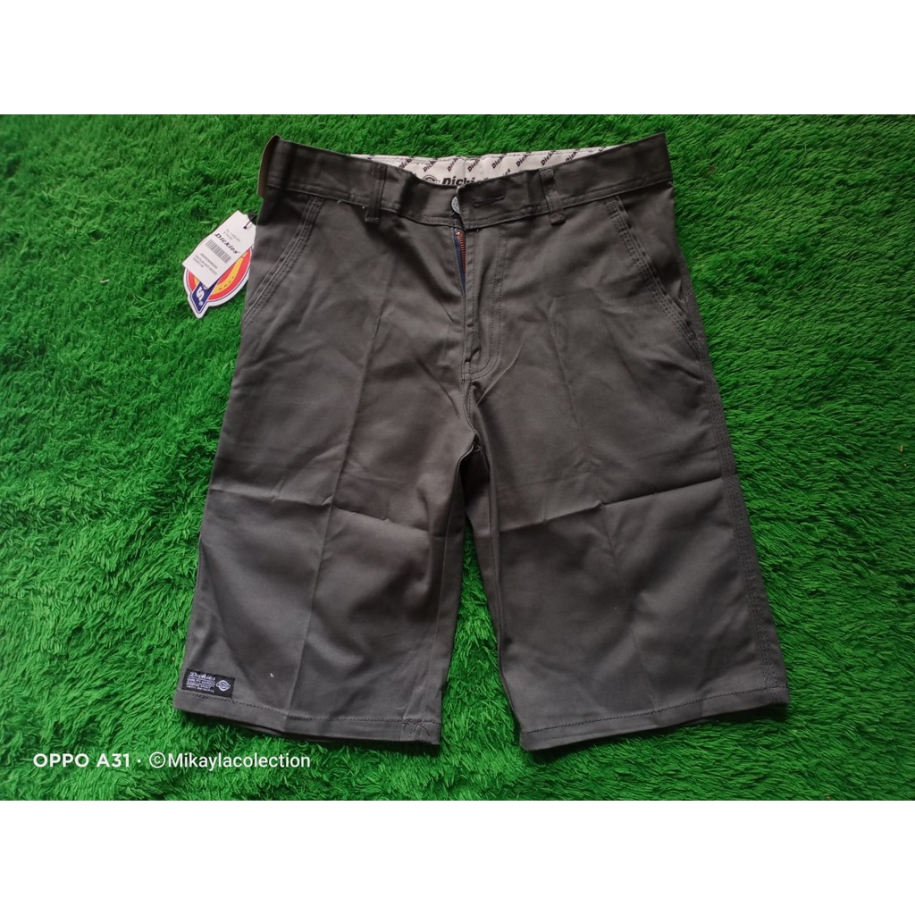 Celana Chino Pria Pendek Abu Abu Dickies Premium Full Acc