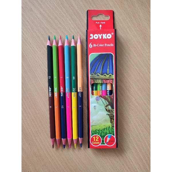 

Pensil Warna Bolak-Balik Joyko CP-BI100 Color Pensil 12 Warna