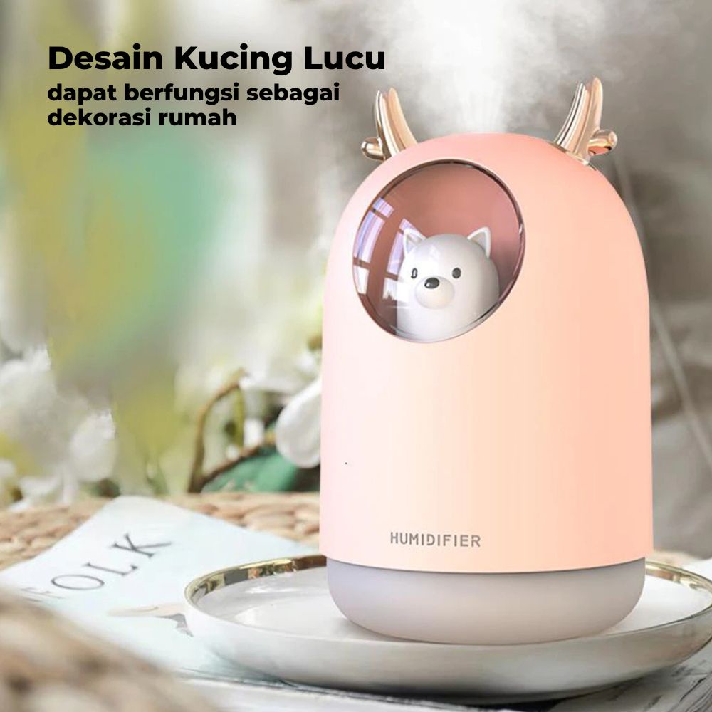 GRATIS EMAS Pet Ultrasonic Humidifier RGB Aroma Essential Oil 300ml M106 pengharum ruangan