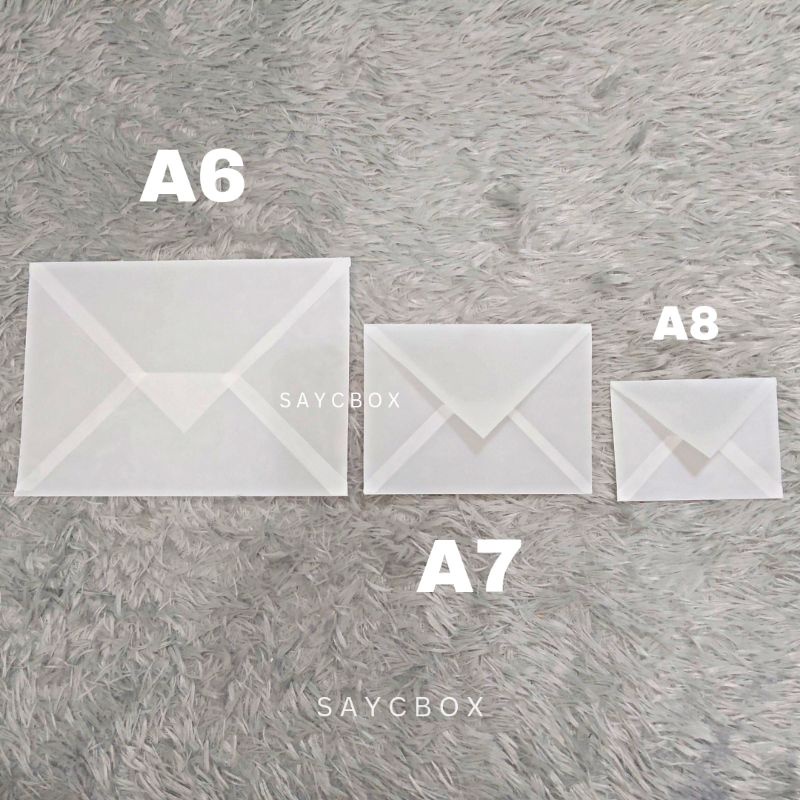 

Amplop kalkir A6 A7 A8 amplop transparan bening amplop undangan amplop kecil