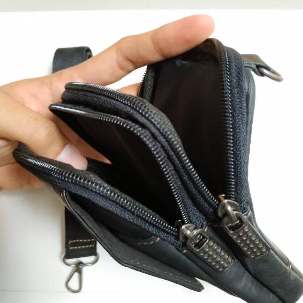 Tas Hp Pinggang Pria Kulit Asli Ukuran Kecil Dompet Hp Atau Tempat Untuk Hp "TMR.18Oc22ᵟ"