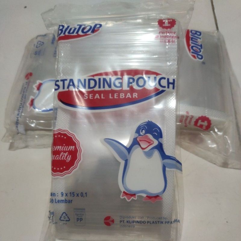 KLIP KEMASAN BENING TEBEL PLASTIK PP STANDING POUCH  9 x 15cm