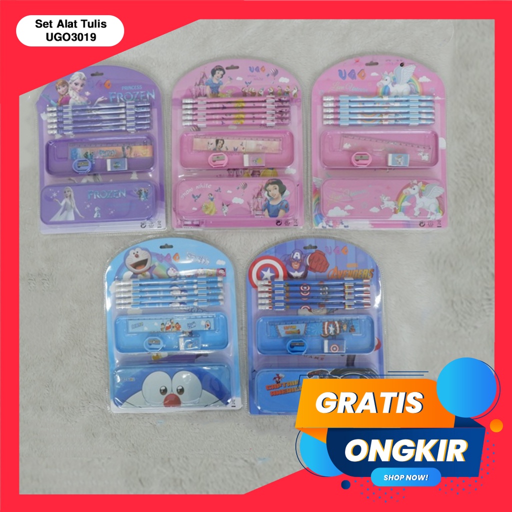 365 Buku &amp; Alat Tulis Anak / Karakter Fancy Gambar Lucu / STATIONERY SET #41395 (UGO3019)