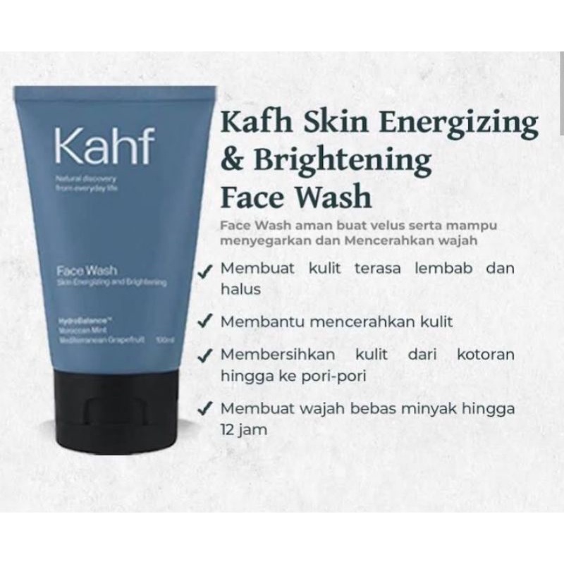 Kahf Face Wash Gentle Exfoliating 100ml Kafh Sunsscreen moisturizer 30ml