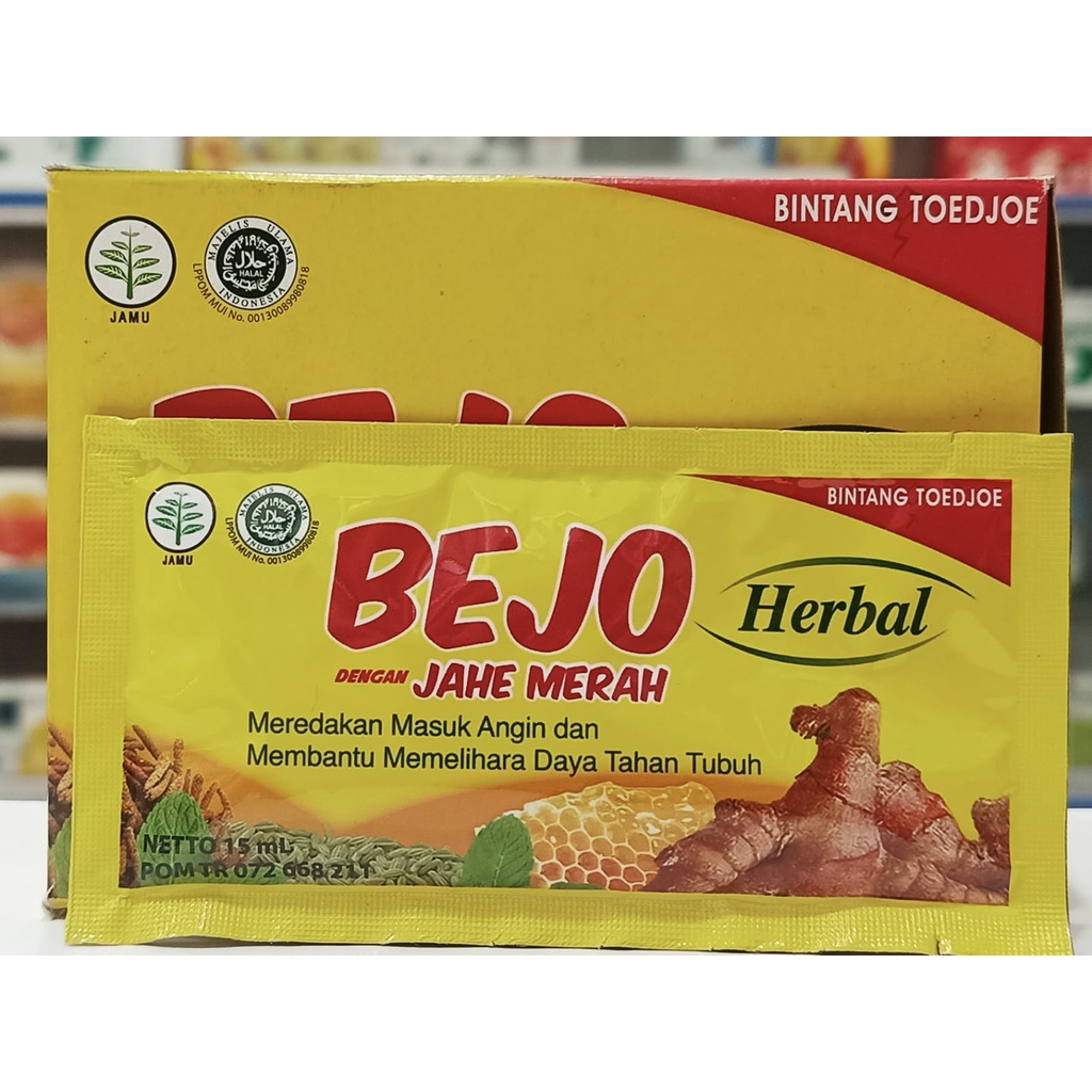 Bejo Jahe Merah Herbal 1 Sachet Meredakan Masuk Angin