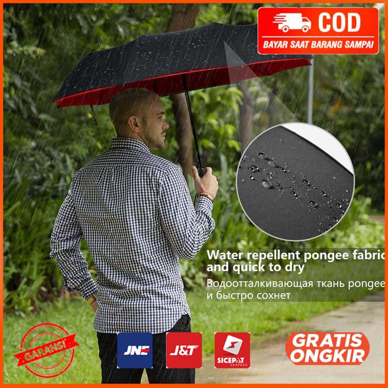 Payung Lipat Windproof Double Layer Umbrella T1212