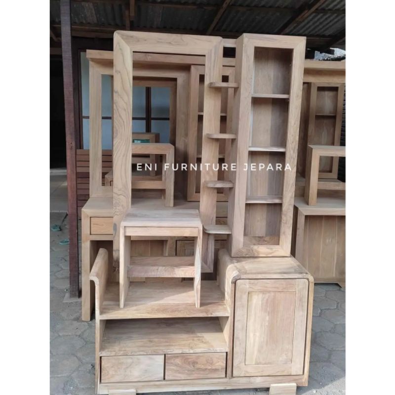 Meja Rias Jati Minimalis Modern - Meja Rias Scandinavian Jati