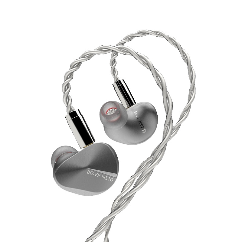 Bgvp NS10 Headset Earphone In-ear Kabel Metal Hybrid 8BA + 2DD 10 Driver Mmcx Bisa Dilepas