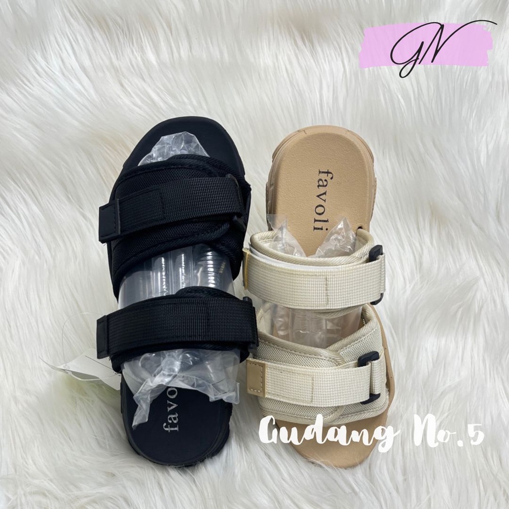 GN-6625-5 Sandal Selop Model Strap Tali Dua Sandal Gunung Import Favoli PVC