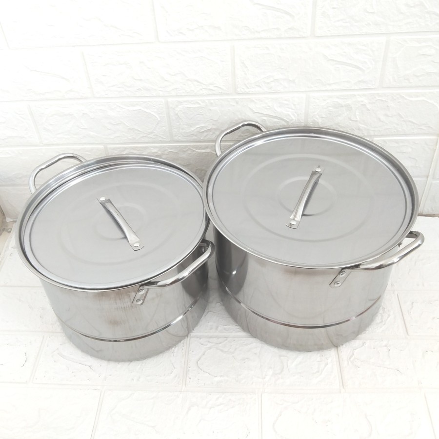 STOCKPOT Stainless Panci Kukus Dandang Kuah Bakso Mie Ayam Bubur Steam