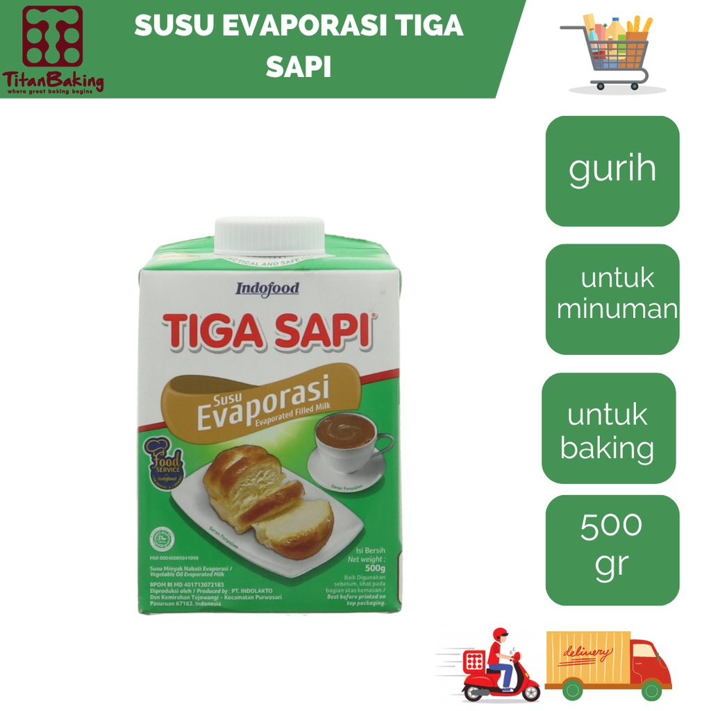 

Susu Evaporasi Tiga Sapi 500Gr