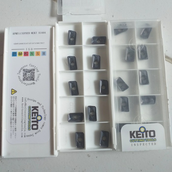 [READY] Insert Milling Apmt1135 Pder-M2Kt A1464 Keito Insert Apmt11 / Apmt 11 / Perlengkapan Rumah T