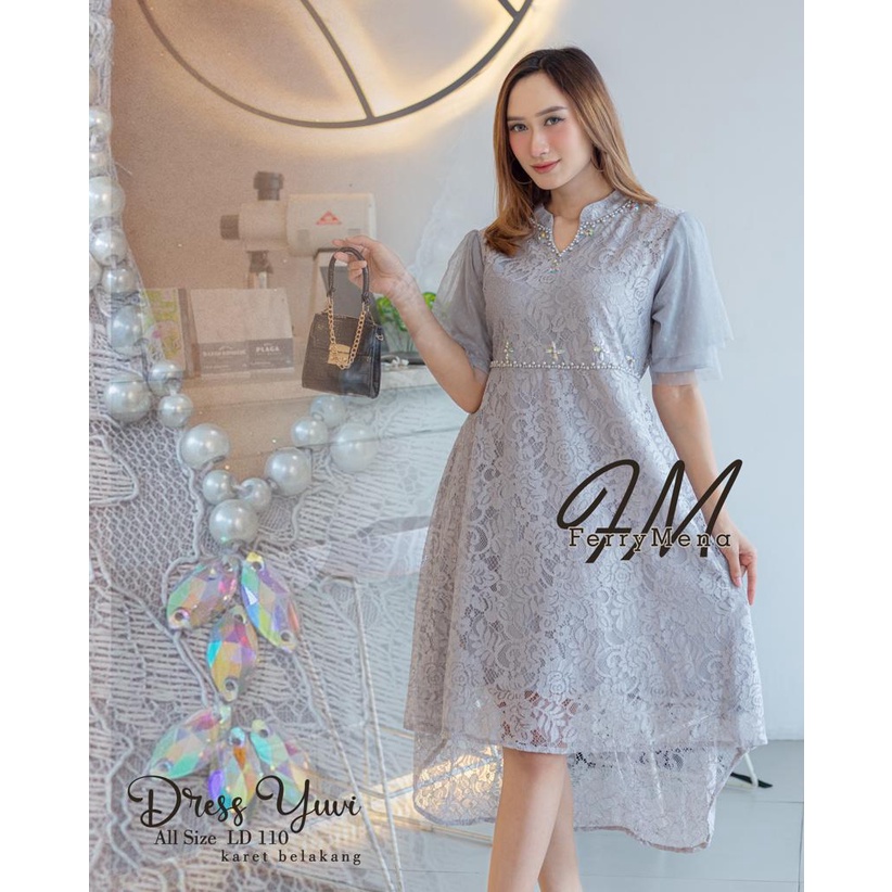 Relpict dresss brokat//drersss brokatr modern//dress pesta//kebaya brokat//dress wanita//dress natal