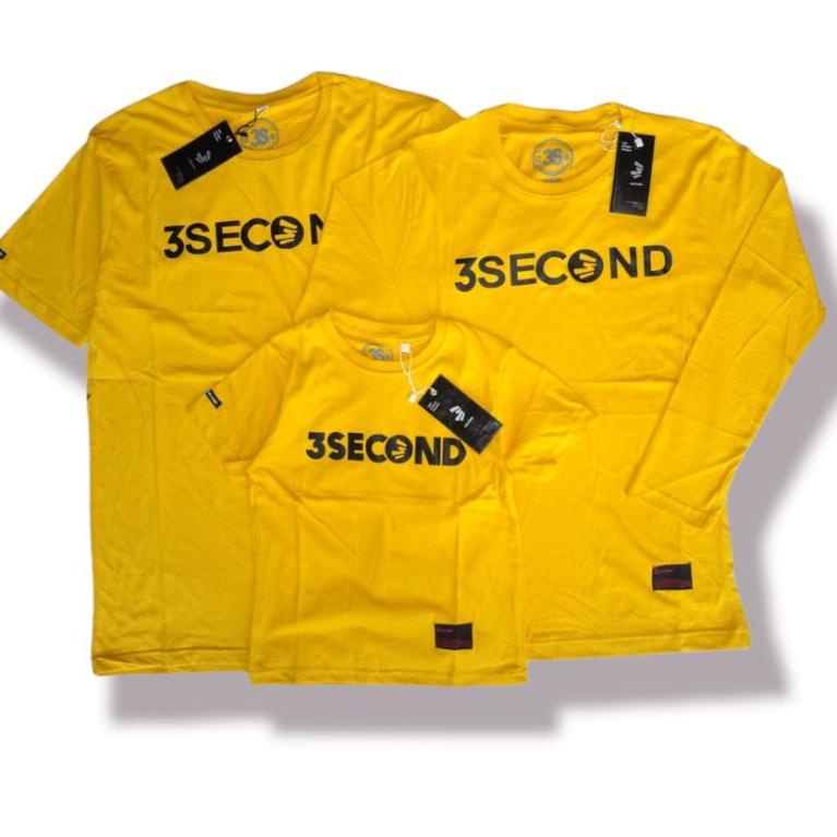 BND.18Oc22ˣ ▪ ANAK 1-10 TAHUN Kaos COUPLE FAMILY KELUARGA 3SECOND THREE SECOND THREESECOND WARNA KUN