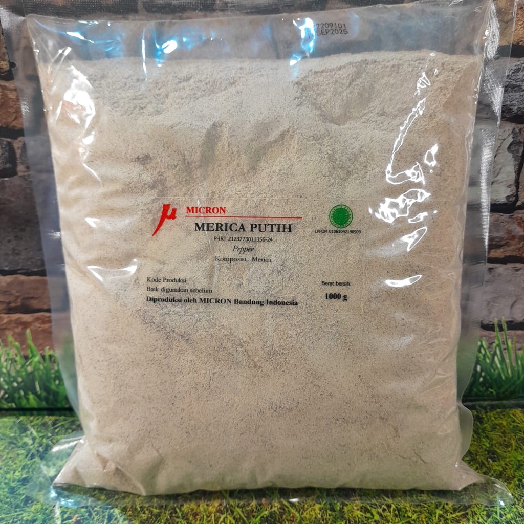 

Bumbu Dasar Samara Micron - Bumbu Merica Bubuk - Rempah Merica / Lada Putih Bubuk - White Pepper Powder 1000 Gram