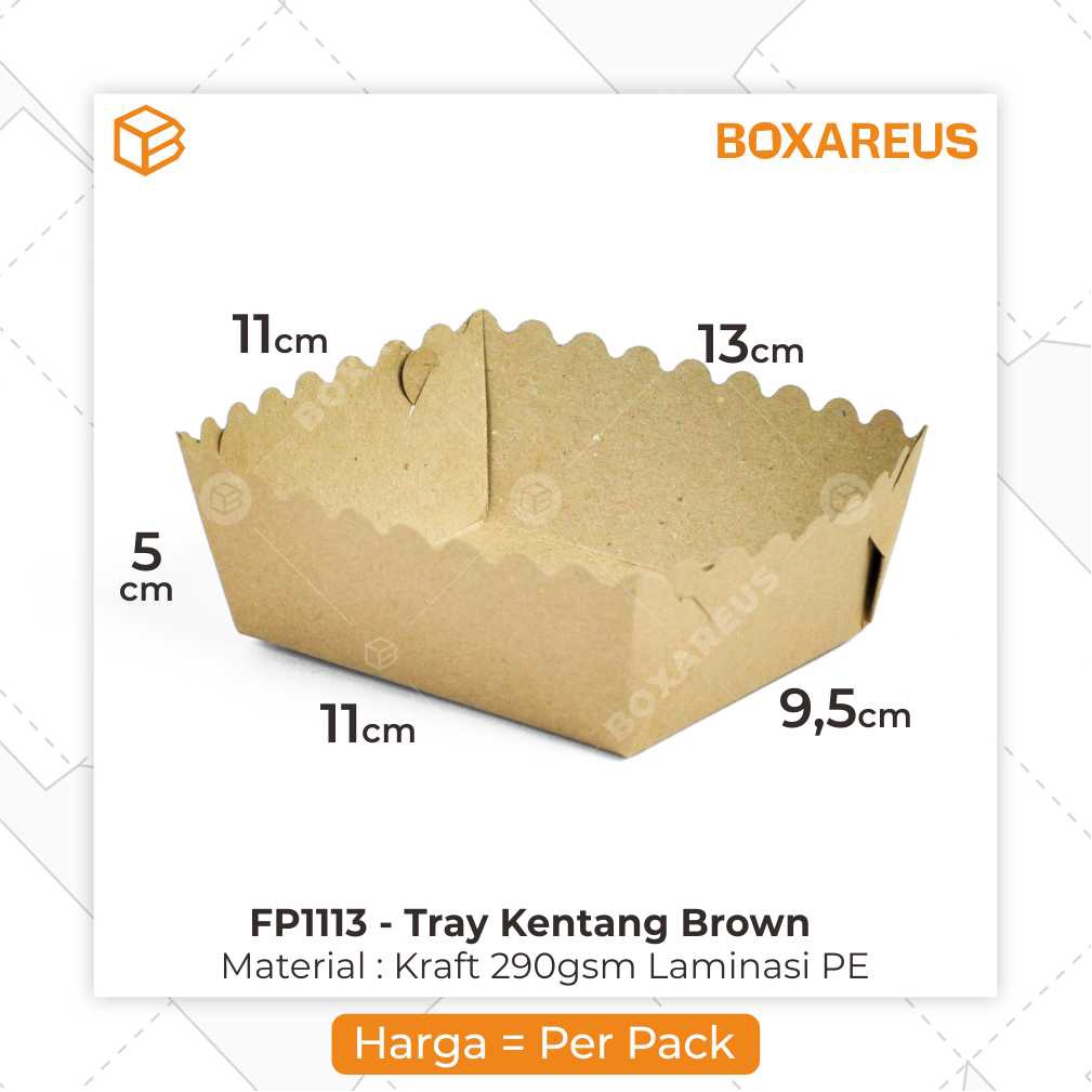 Food Paper Tray Kotak Kentang Goreng French Fries Box Makanan | FP 1113