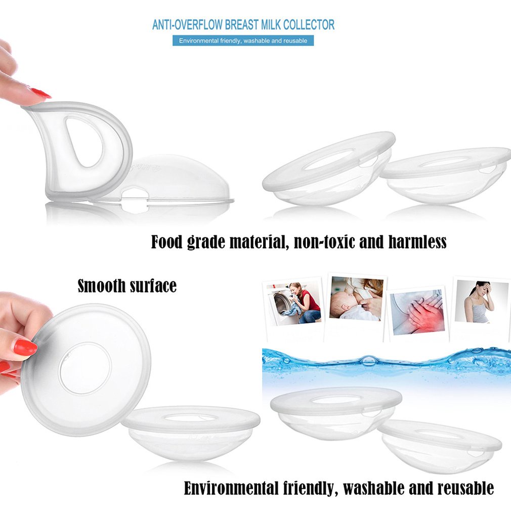 2pcs / Set Pad / Bantalan Asi Bahan Silica Gel Reusable Untuk Ibu Menyusui
