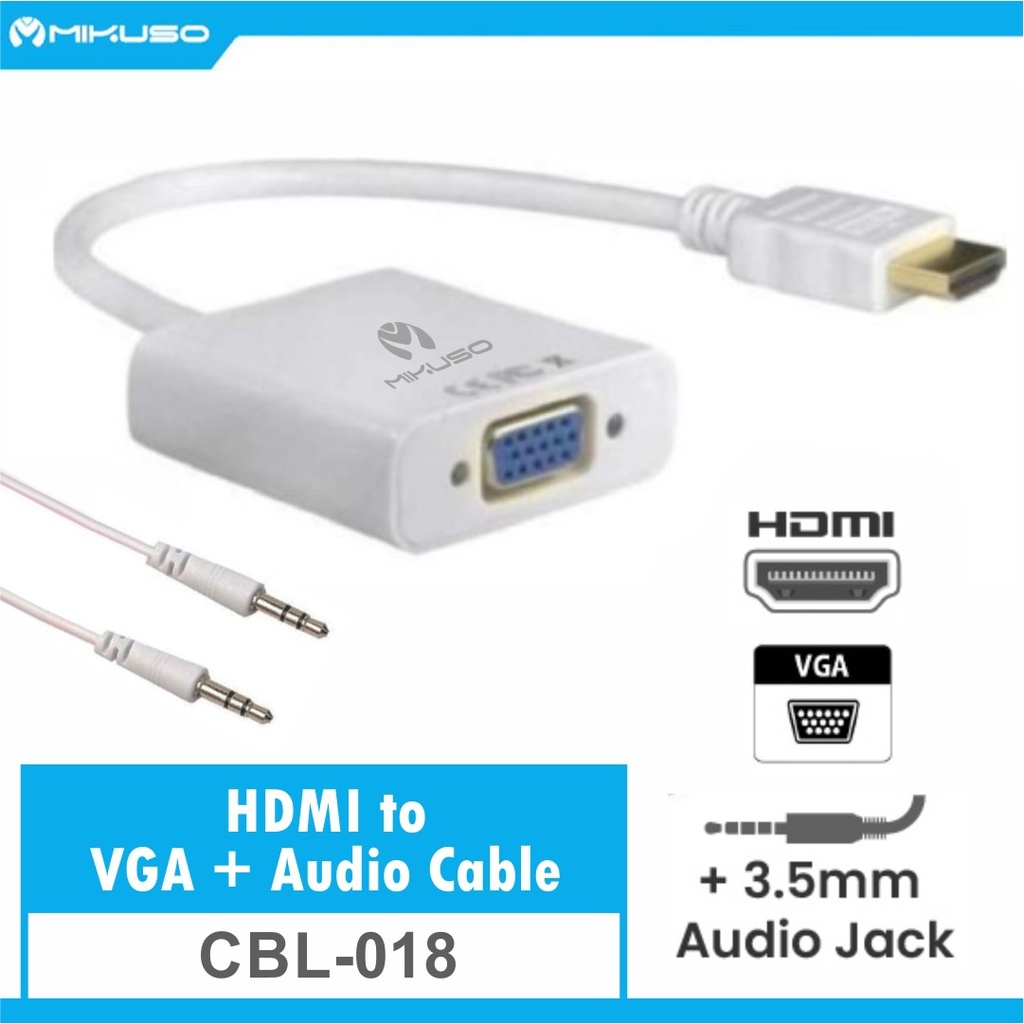 KABEL HDMI MIKUSO TO VGA PLUS AUDIO CBL-018