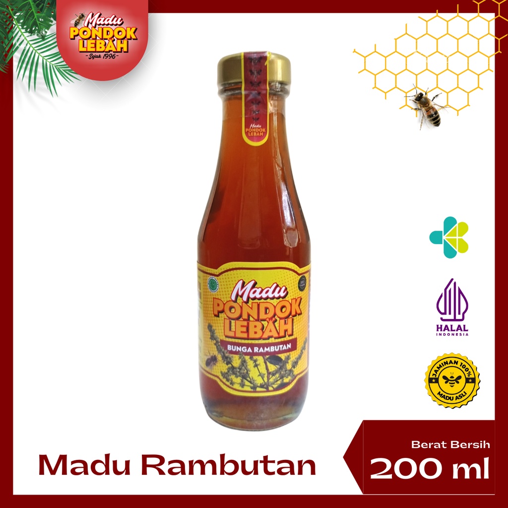 

Pondok Lebah - Madu Murni Rambutan Asli 200ml