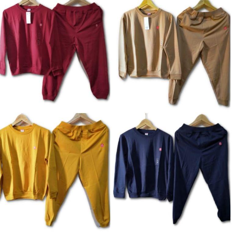 "DRN.18Oc22ν" Setelan uniqlo wanita / setelan sweater uniqlo wanita / one set sweater uniqlo wanita