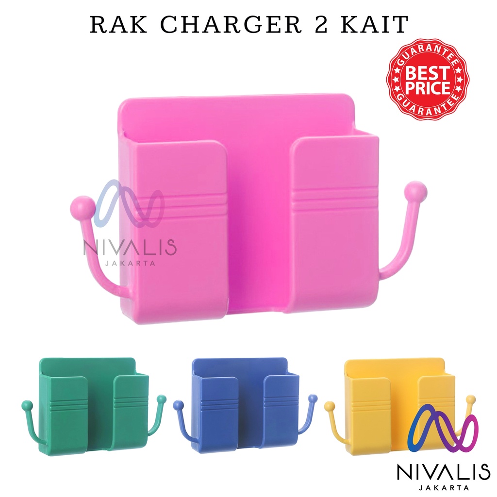 NIVALIS JAKARTA RAK HOLDER HP TEMPEL DINDING GANTUNGAN HOOK 2 KAIT KUNCI REMOTE AC TV RAK HOLDER HOOK SERBAGUNA TEMPAT REMOTE AC CAS HP