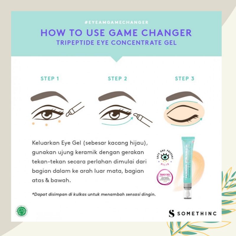 SOMETHINC GAME CHANGER Tripeptide Eye Concentrate Gel - Atasi Mata Panda &amp; Kerutan