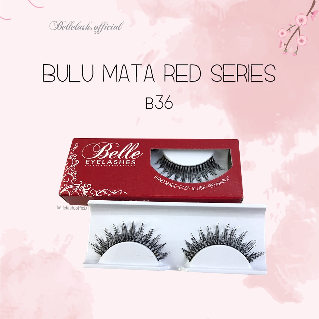 B36 Bulu Mata Palsu Handmade Natural False Eyelash Eye Lashes Belle Eyelashes